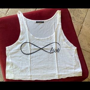 Brandy Melville Infinity Sign Crop Top